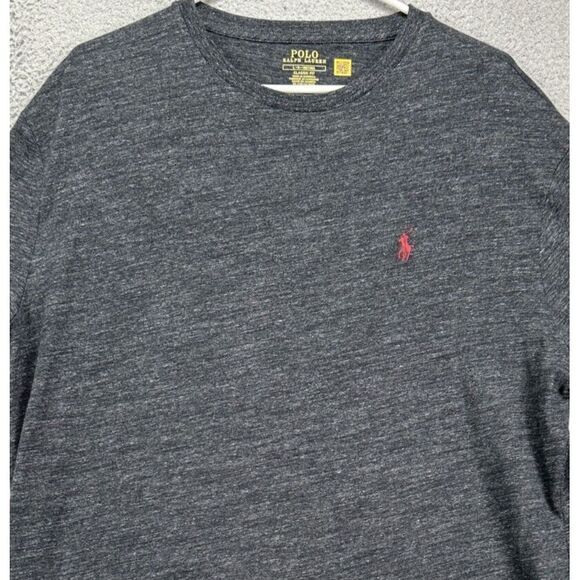 Polo Ralph Lauren Shirt Adult Large Grey Long Sleeve T-Shirt Classic Fit Mens